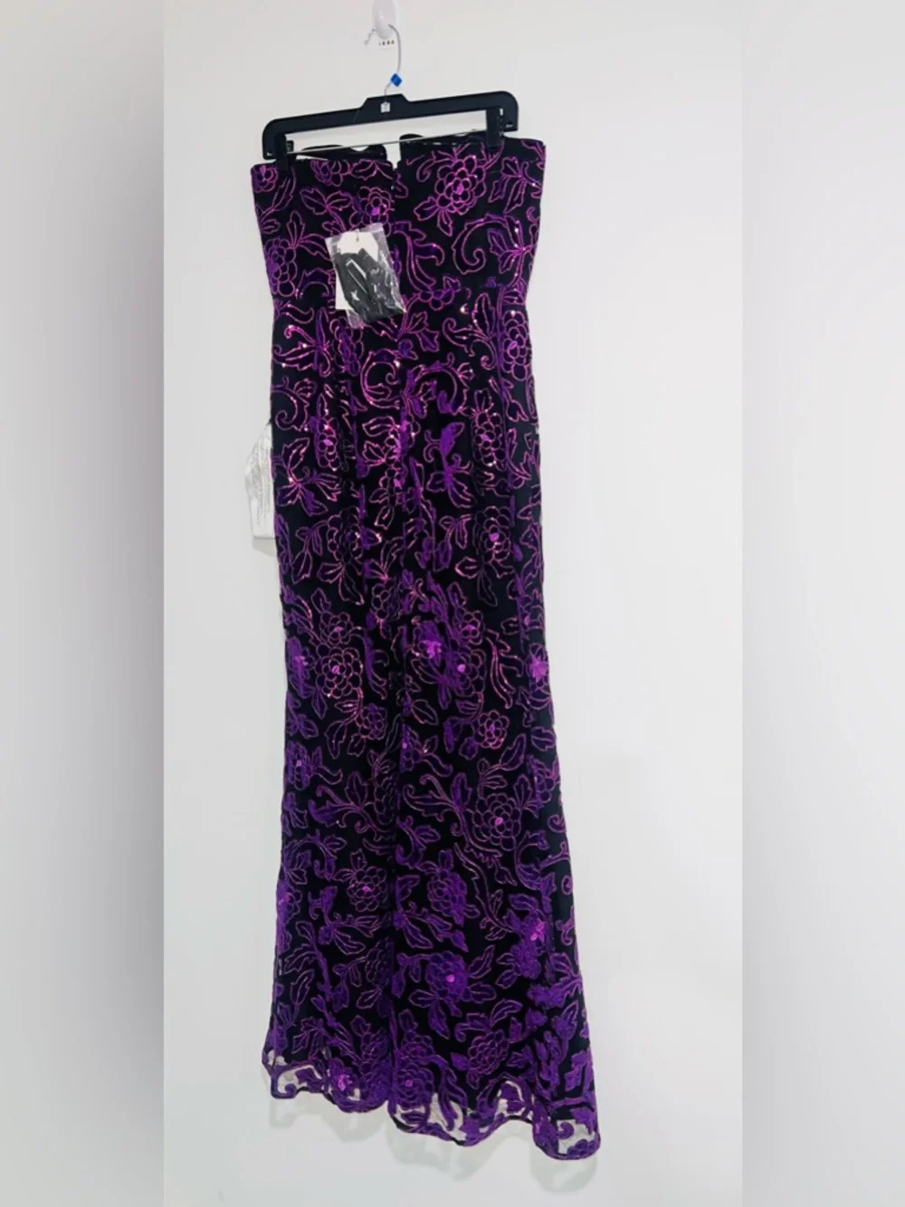 Dress the Population Fernanda Embroidered Floral Strapless Gown Size Large NWT - Picture 7 of 9